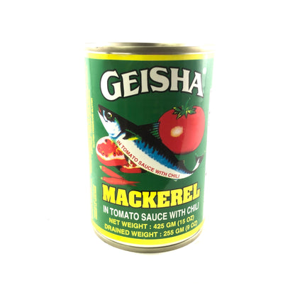 Geisha Mackerel in Tomato Sauce with Chili 15oz - Break Stop
